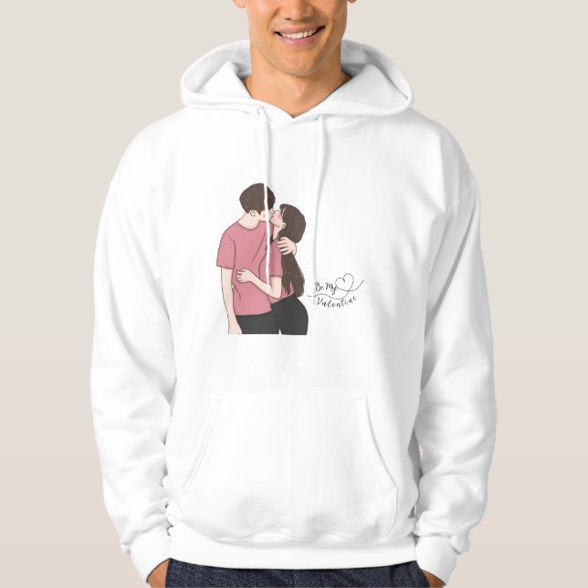 Champagne rose Brown Be My Valentine Couple Sweat  (Devant)