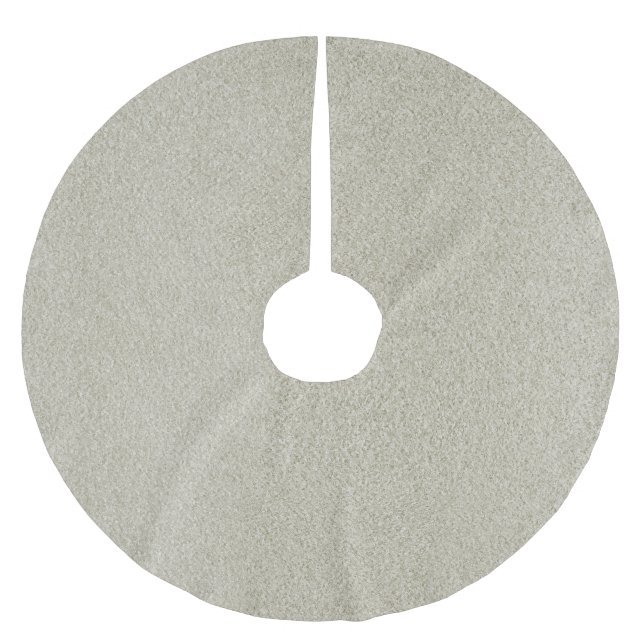Champagne Sand Glitzer Polyester Weihnachtsbaumdecke (Vorderseite)