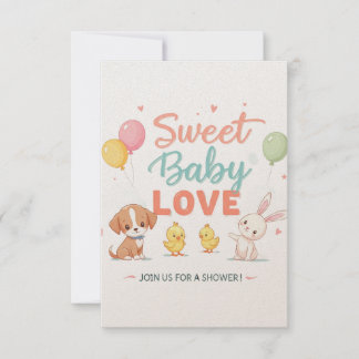 Champagne Shimmer Baby Shower Einladungskarte