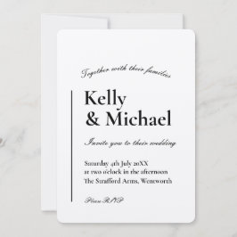 Champagne Shimmer Typografy Wedding Einladung