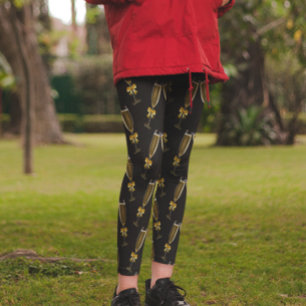 Champagne Silvester Feier Black Leggings
