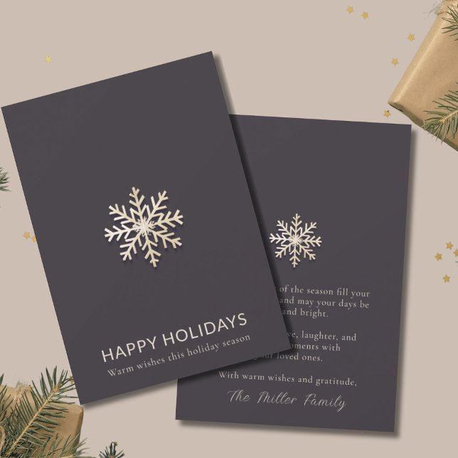 Champagne Snowflake Holiday Card Feiertagskarte (Von Creator hochgeladen)