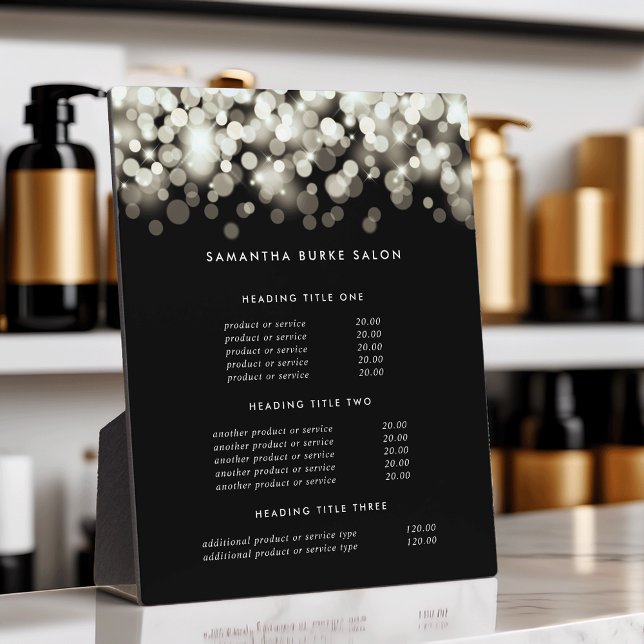 Champagne Spark | Pricing & Services Display Fotoplatte (Von Creator hochgeladen)