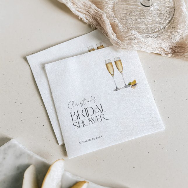 Champagne Sparkle Party Brautparty Serviette (Von Creator hochgeladen)