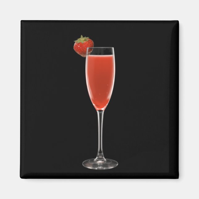 Champagne Strawberry Magnet (Vorne)