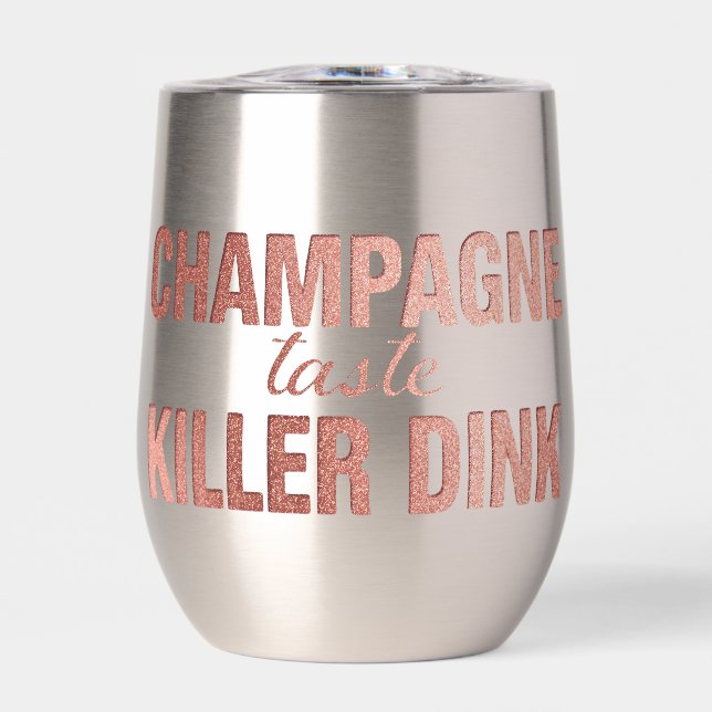 Champagne Taste Killer Dink - Rose Gold Pickleball (Vorderseite)