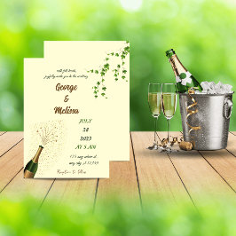 Champagne themed wedding einladung