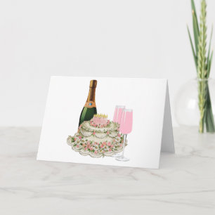 Champagne Toast Birthday Karte