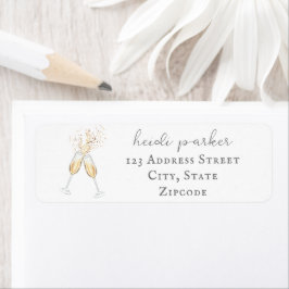 Champagne Toast Bubbly Rücksendeadresse