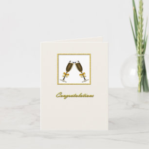 Champagne Toast Custom Wedding Grußkarte Karte