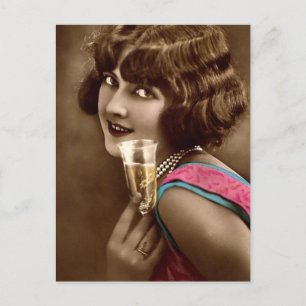 Champagne Toast Postkarte