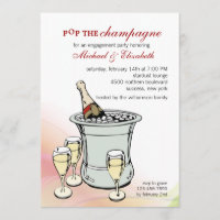 Champagne-Toast-Verlobungs-Party Einladung