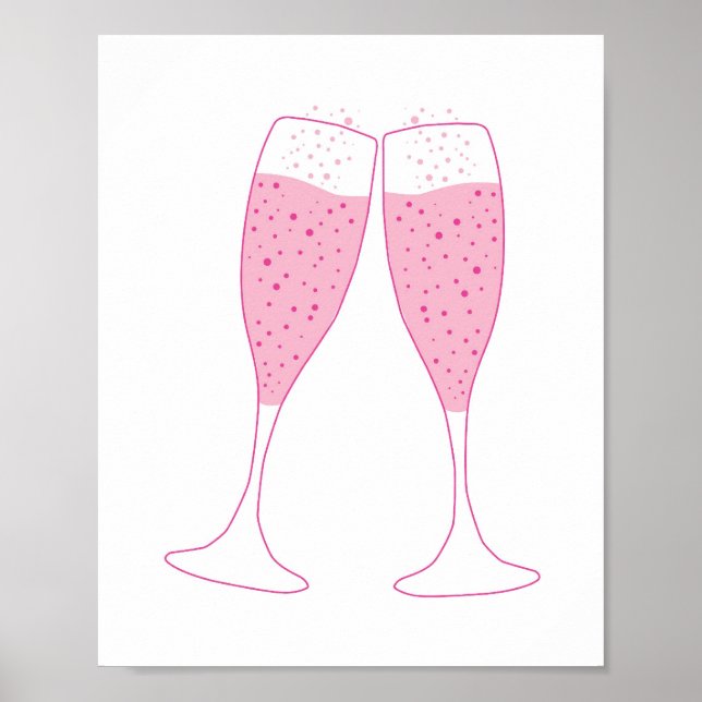 Champagne Wall Art Poster (Vorne)