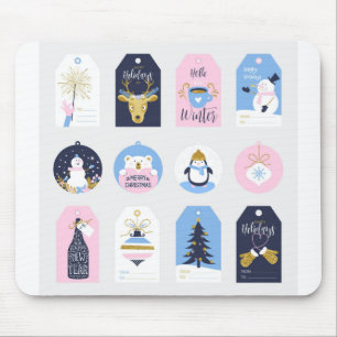 Champagne Weihnachten Niedliches Hirschfeuerwerk Mousepad