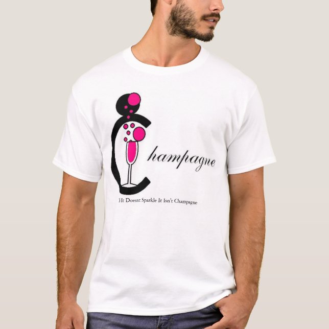 Champagne-Wünsche T-Shirt (Vorderseite)