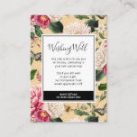 Champagne Yellow Floral Honeymoon Fund Begleitkarte<br><div class="desc">Diese Gehäusekarte ist anpassbar. Wechseln Sie zu Ihrem eigenen Text!Moderne Vintage Blumenmuster mit Schmetterlingen und Bienen. Ein wunderschönes Landgarten-Design auf einem Vanillecreme,  Champagner-gelben Hintergrund. Ein Teil unseres stilvollen,  Champagner gelben Blumengarten Hochzeitsthema.</div>