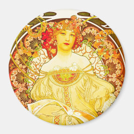 Champagner, Alphonse Mucha-Magnet Magnet