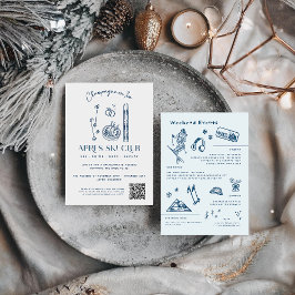 Champagner auf Eis | Après Ski Winter Bachelorette Einladung