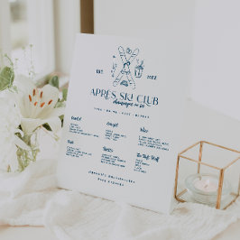 Champagner auf Eis | Après Ski Winter Bachelorette Sockelschild