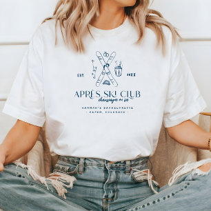 Champagner auf Eis   Après Ski Winter Junggesellin T-Shirt