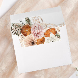 Champagner Beige & Orange Rustikale Floral
