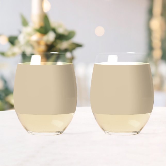 Champagner Beige Weinglas Ohne Stiel (Insitu (Hochzeit))