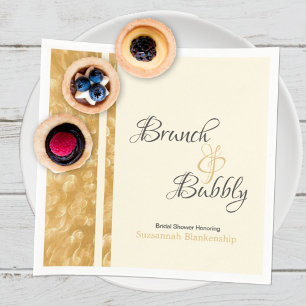 Champagner-Blasen-Brunch-Sprudelndes-Brautjungfern Serviette