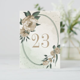 Champagner-Blume, geometrische Tischnummer