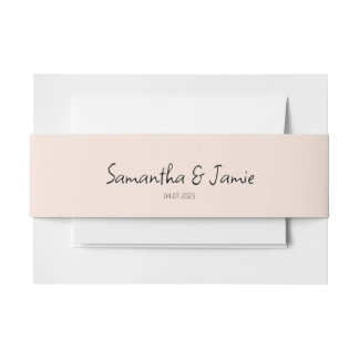 Champagner Blush Pink - Matching Bands Einladungsbanderole