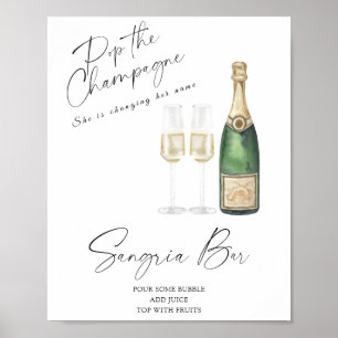 Champagner-Brautjunggesellinnenabschied - Sangria- Poster