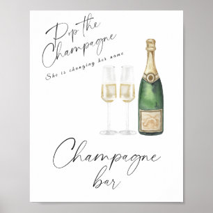 Champagner-Brautparty - Champagner-Bar Poster