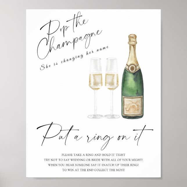 Champagner-Brautparty - Klingeln auf das Spiel Poster (Vorne)