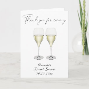 Champagner Bridal Shower Dankeskarte