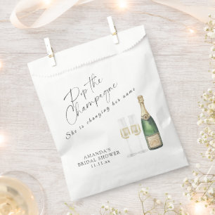 Champagner Bridal Shower Geschenktütchen