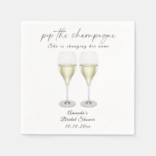 Champagner Bridal Shower Serviette