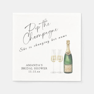 Champagner Bridal Shower Serviette