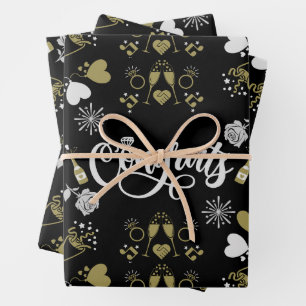 Champagner Celebration Party Geschenkpapier Set