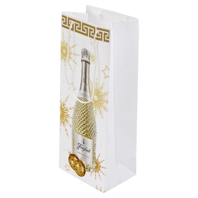Champagner-Geschenktüte Geschenktüte Für Weinflaschen (Vorderseite Schrägansicht)