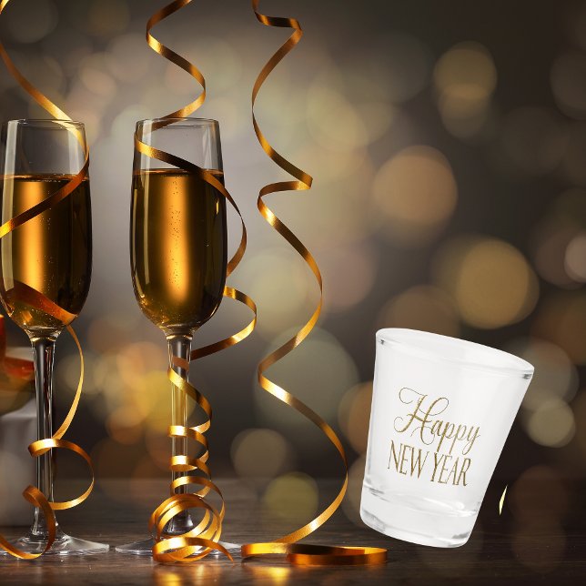 Champagner Gold Silvester Party Schnapsglas (Toast to the New Year with our cute shot glass!)