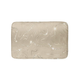 Champagner Hintergrund Weiß und Beige Glitzer Badematte