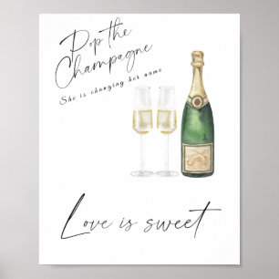 Champagner Hochzeit - Liebe ist süß, gönn dir was Poster