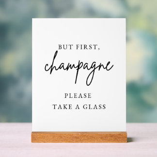 Champagner-Hochzeits-Schild Acrylschild
