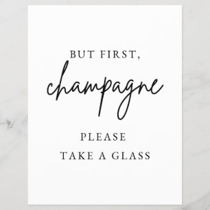 Champagner-Hochzeits-Schild Flyer
