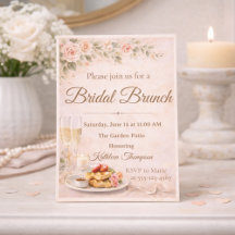 Champagner-Hochzeitsbrunch-Einladung