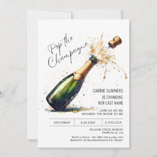 Champagner-Junggesellinnen-Abschied Einladung