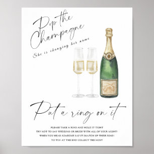 Champagner-Junggesellinnen-Abschied - Lege einen R Poster