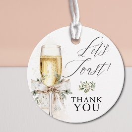 Champagner Lasst uns auf den Winter anstoßen Neutr Geschenkanhänger
