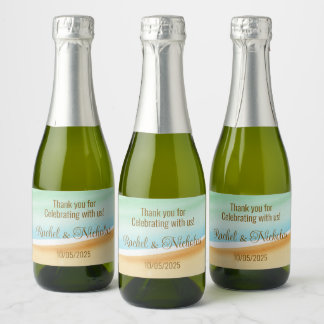 Champagner-Miniflaschen sind personalisiert
