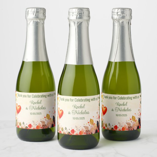 Champagner-Miniflaschen sind personalisiert (Flaschen)