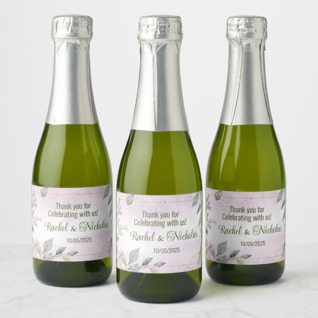 Champagner-Miniflaschen sind personalisiert (Flaschen)
